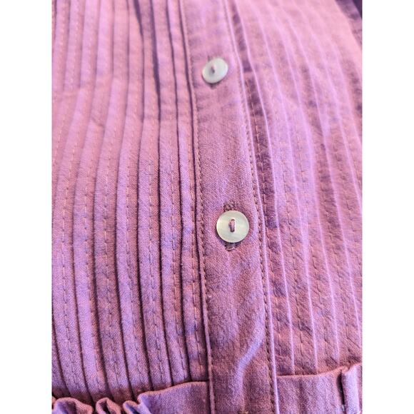 FREE PEOPLE Purple Desert Days Dramatic Orchid Sleeveless Ruffle Dress Large NEW - Picture 5 of 9